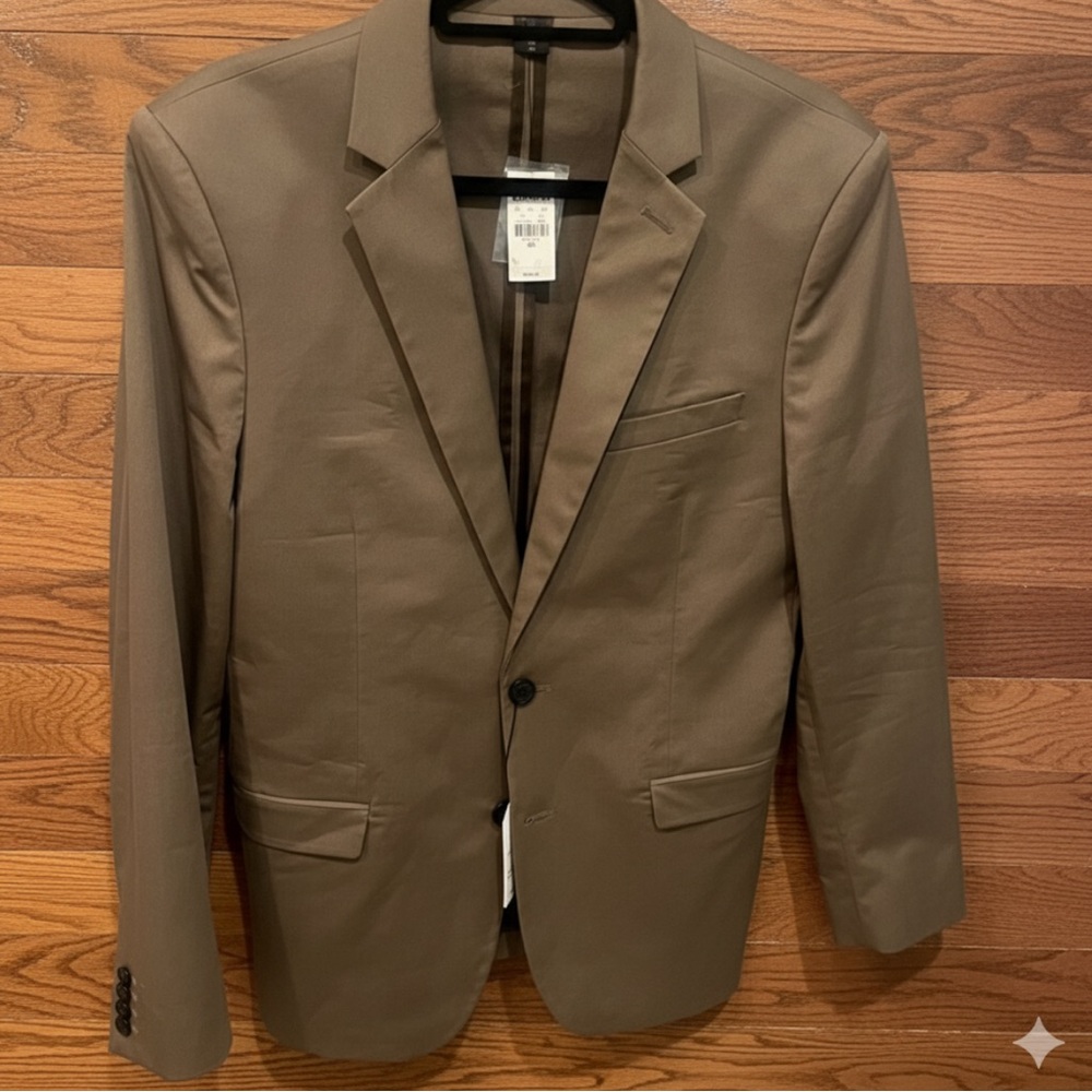 Express Brown Modern Blazer with Tailored Fit